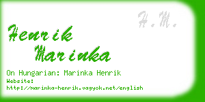 henrik marinka business card